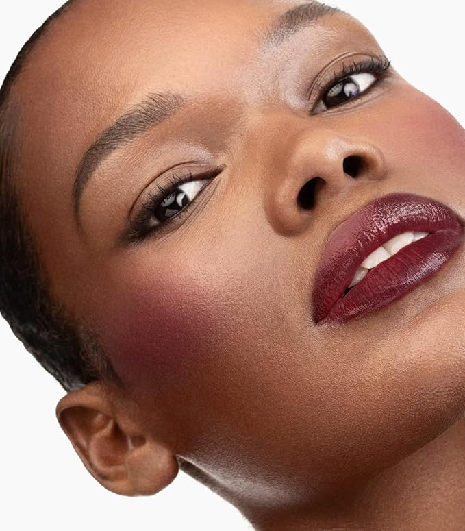 MAKE Beauty Skin Mimetic Microsuede Blush - Matte Powder Blush for Cheeks with Long Lasting Color - Non Comedogenic, Travel Size Makeup Single Palette. Shade - Eros (Burgundy)