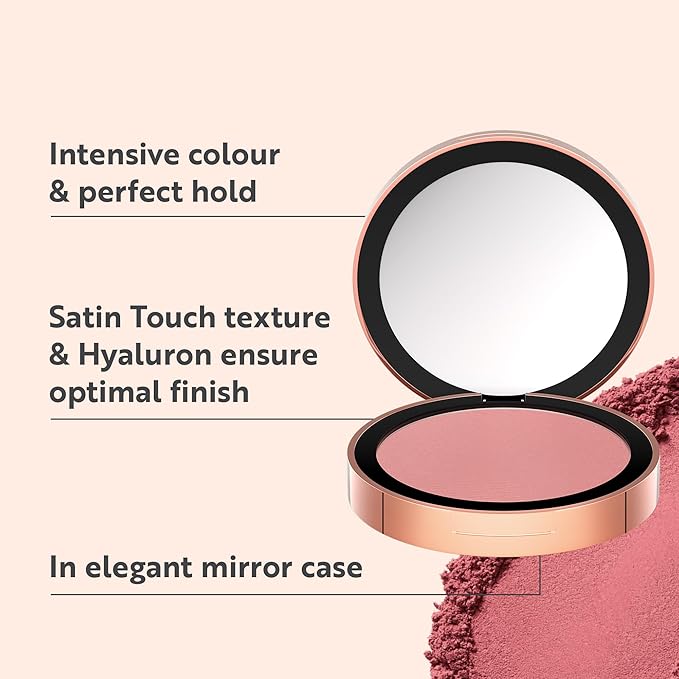 M. Asam Magic Finish Satin Blush Peachy Rose (0.14 Oz) Make-Up Powder for a Fresh & Radiant Look With Hyaluronic Acid & Ultra-Fine Color Pigments for Fuller Looking Cheeks