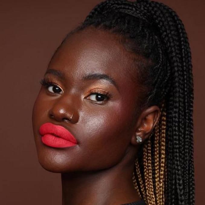 The Lip Bar - Nonstop Liquid Matte Lipstick, Haute Mess (Bright Pink-Red) - High Pigment - One Swipe - Long Lasting - Jojoba Oil & Vitamin E - Vegan & Cruelty Free - Makeup & Cosmetics - .24 fl oz