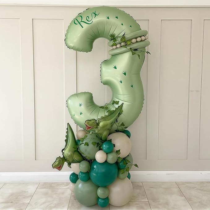 Sage Green 0 Number Balloon,Olive Green 0 Balloons 40 Inch Large Helium Foil Mylar Birthday Balloons for Boy Girl Baby Shower Birthday Jungle Party Decorations