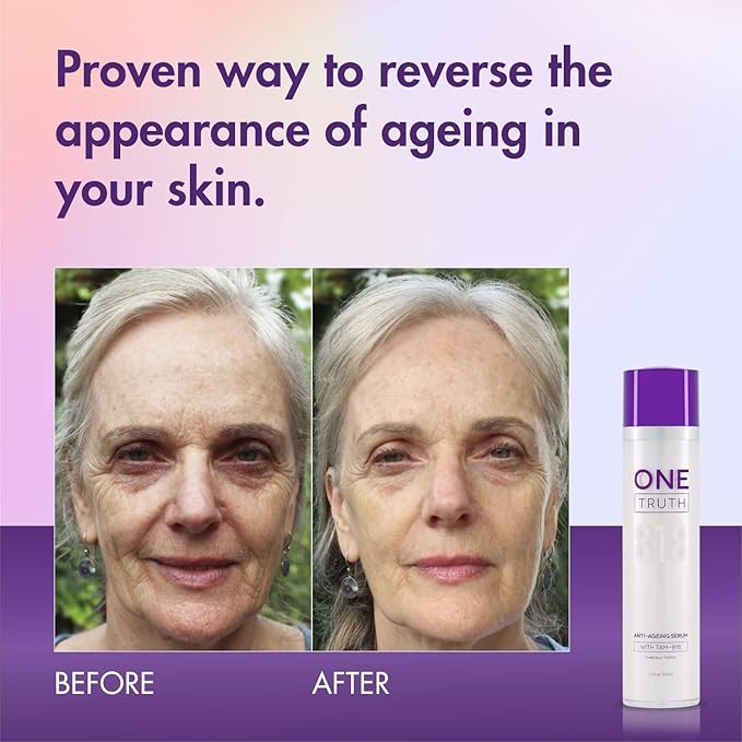 One Truth Anti-Aging Serum Skincare for Face and Neck - Enhance Skin Radiance, Diminish Redness, Even Skin Tone, Telomerase Activation Supports Youthful Looking Skin - Light, Cooling Gel