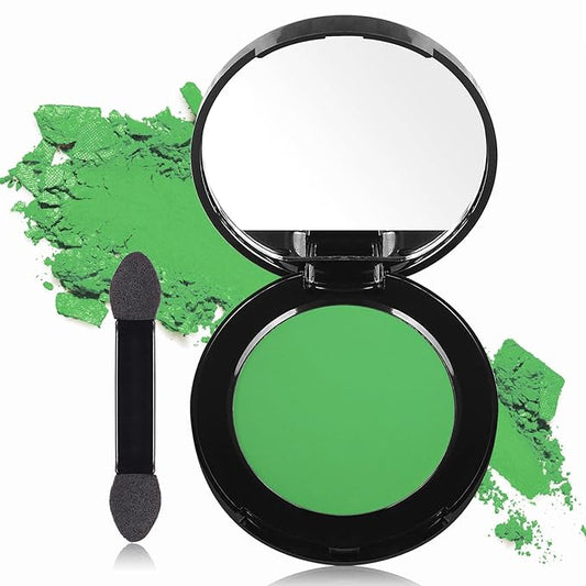 MEICOLY Light Green Eyeshadow with Mirror,Forest Green Matte Eye Shadow Palette,Pressed Powder Single Eyeshadow for Women and Girls,Eye Makeup Eyelid Color,High Pigment,Long Wearing