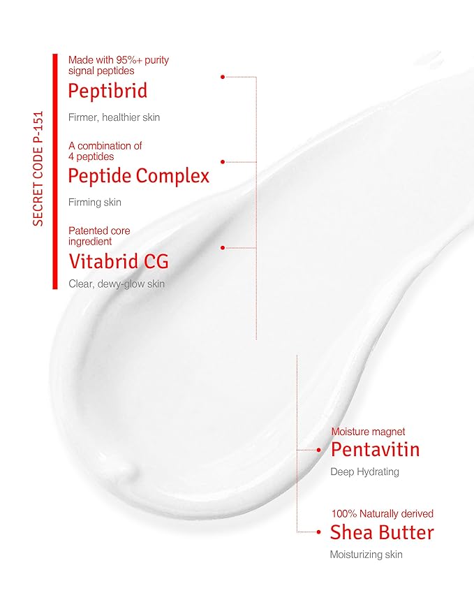 VITABRID C12 Wrinkle Cream - Age Defying Skin Recovery Moisturizer with Peptides, Vitamin C, Shea Butter - Wrinkle Repair Moisturizing Day & Night Skincare for Face and Neck - Fragrance Free, 1.69oz.