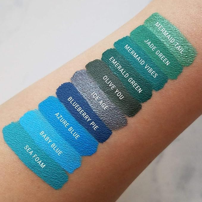Aromi Teal Matte Liquid Lipstick - Turquoise, Blue Green Lip Color, Vegan and Cruelty-free Makeup, Waterproof, Long-lasting (Mermaid Vibes)