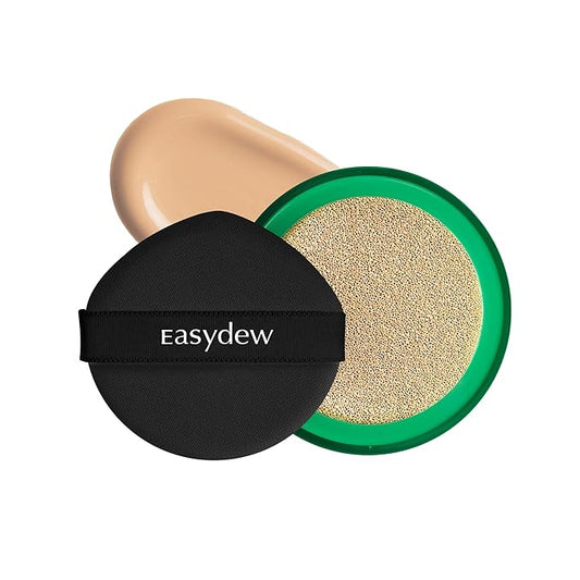 Easydew Mela B Toning Ampoule Cushion Refill - 3-in-1 Age-Defying Sun Shield Full Coverage Cushion Foundation with Niacinamide & Hyaluron-Vital C - Face Makeup Korean Skin Care 0.45 oz (#21 Beige)