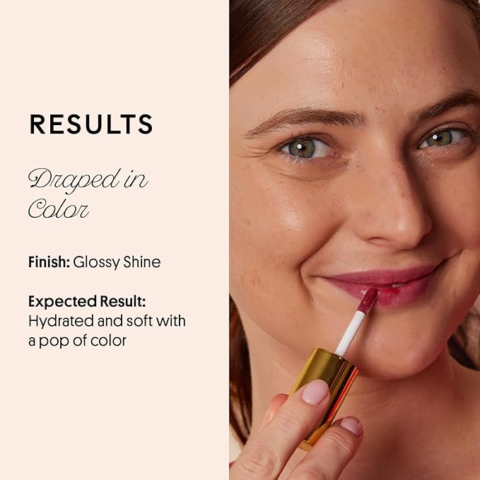 Winky Lux Berry Very There Lip Oil - Hydrating Berry Tint with Jojoba Oil, Non-Sticky Glossy Lip Oil, Tinted Red Gloss for Juicy Lips & Soft Vanilla Scent