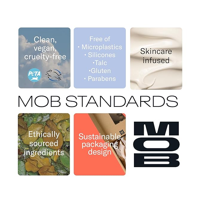 MOB Beauty Eyeshadow M1 Matte Dusty Rose – Cool-Toned Soft Pink Shade for Crease or All Over Wash, Talc-Free Vegan Cruelty-Free Skincare Infused Long Wear Sustainable Refillable Compact