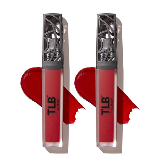 The Lip Bar - Nonstop Liquid Matte Lipstick, Hot Mama (Deep Rich Brown) - One Swipe - Long Lasting - Jojoba Oil & Vitamin E - Vegan & Cruelty Free - Makeup & Cosmetics - .24 fl oz - 2 Pack