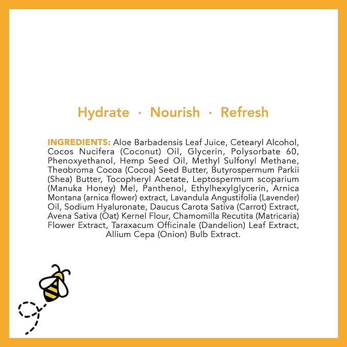 Super Natural Goods Manuka Honey Cream (16oz) – Hydrating Lotion for All Skin Types Suitable for Kids and Adults | Moisturizing Body Cream with Real Manuka Honey Aloe Vera Juice and Cocoa Butter