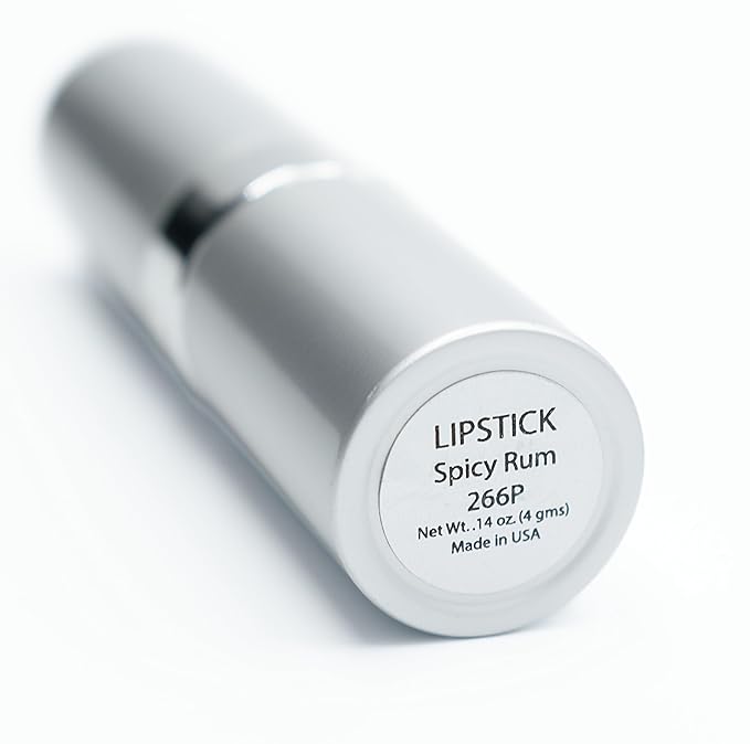 Spicy Rum Nude Burgundy Shimmer Creamy Pearl Lipstick Color Moisturizing Paraben Free, No Animal Testing & Cruelty Free Lip Makeup Color