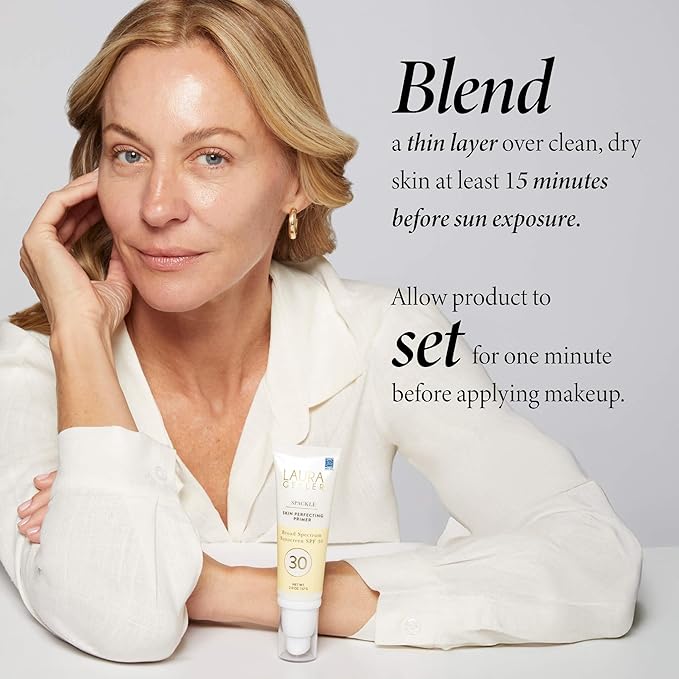 LAURA GELLER NEW YORK Spackle Skin Perfecting Primer Broad Spectrum Sunscreen SPF 30 - Primer for Face Before Makeup with Sun Protection for a Dewy Glow