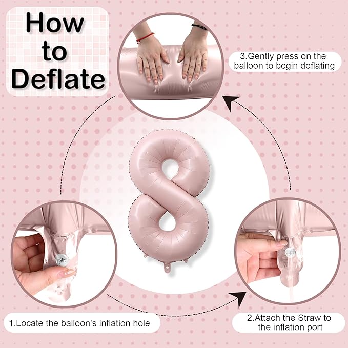 40'' 18 Balloon Number, Large Dusty Baby Light Pink Foil Number 18 Balloons Birthday Party Decor, Pastel Blush Pink Helium Mylar Self Inflating Balloon for Women 18th Birthday Anniversary Decorations