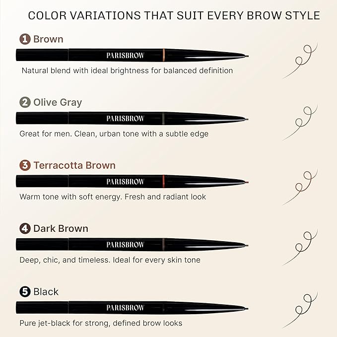 PARISBROW Slim Brow Pencil 05 / Black Eyebrow Eyebrow