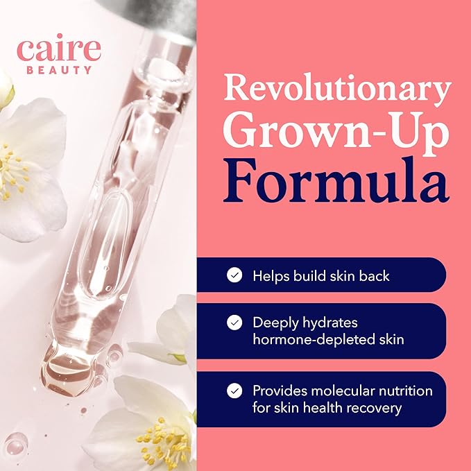 Caire ‘Own Your Age’ Hyaluronic Acid Peptide Deep Infusing Serum for Face, Eyes + Neck | Wrinkle Fighting, Collagen Generation for Women Over 40 | 30ml