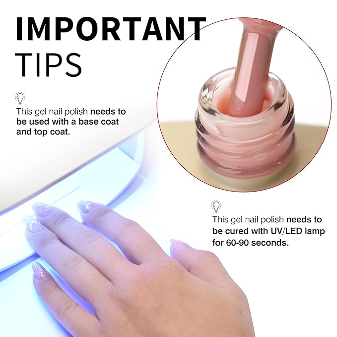 CANNI Pink Jelly Gel Polish – 9ML Translucent Sheer Nude Soak-Off UV/LED Gel Nail Polish for DIY Manicure or Salon Use