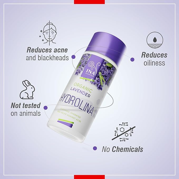 InaEssentials Organic Lavender Water- Hydrolina, Anti - Acne Toner for Face and Body, Skin Care Hydrolat