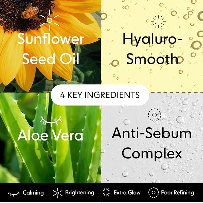 LOOPS DOUBLE TAKE - Glow Hydrogel Korean Face Mask - Calms & Soothes Skin’s Surface - Helps Refine Pores & Brighten Face, Glowing and Luminous - For All Skin Types - 5 pc