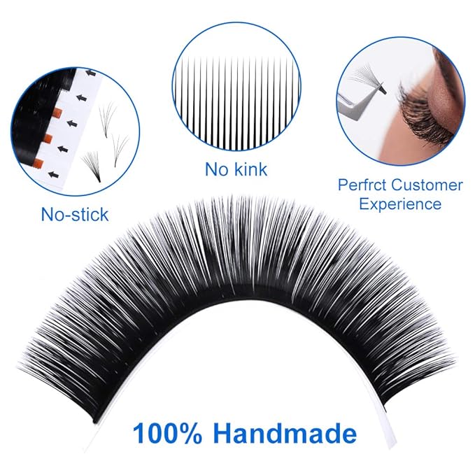 Volume Lash Extensions DD Curl 13mm 0.07mm 2D~20D Easy Fan Volume Lashes by FADLASH