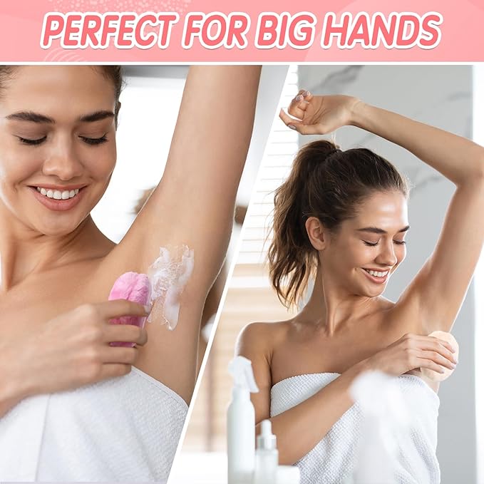 Body Powder Puff and Container, 2PCS 3.54" Powder Puff and 1PCS 5.3x3.9 Powder Container, Large Dusting Powder for Women Body Puff