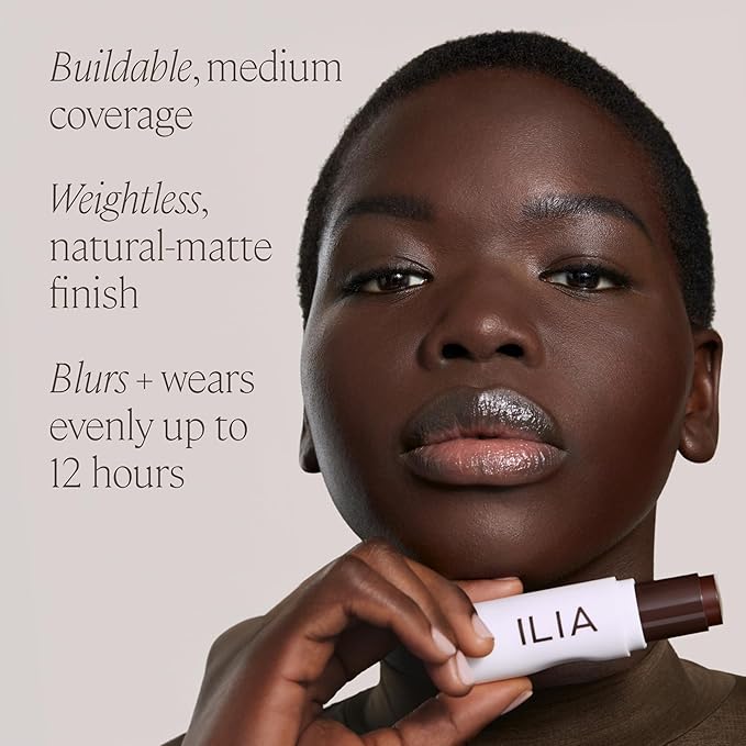 ILIA - Skin Rewind Complexion Stick - Foundation + Concealer + Skincare | Non-Toxic, Vegan, Cruelty-Free, Clean Makeup (22C - Sugi, 0.35 oz | 10 g)