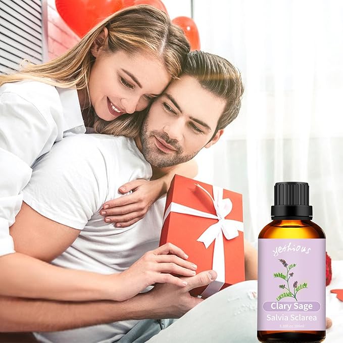 yethious Clary Sage Essential Oil for Diffuser & Aromatherapy, Skin, Candle Soap Making Fragrance DIY - Clary Sage Oil Organic 3.38 Fl Oz