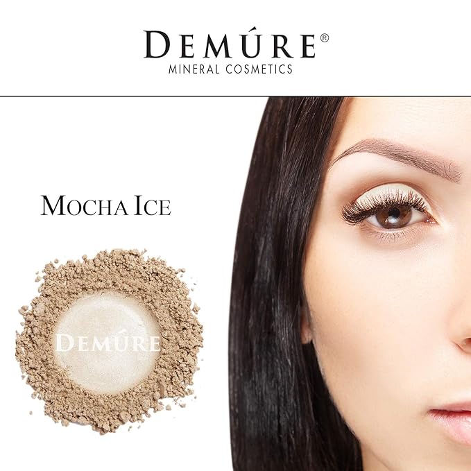 Demure Mineral Make Up (Mocha Ice) Eye Shadow, Shimmer Eyeshadow, Loose Powder, Glitter Eyeshadow, Eye Makeup, Professional Makeup
