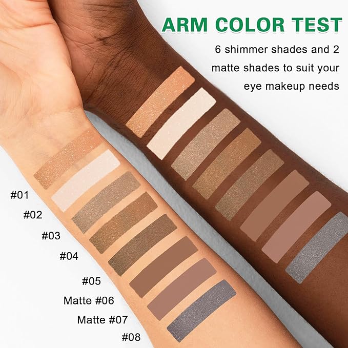 8PCS Eye Shadow Sticks,Shimmer Cream Eyeshadow Stick Set,Eye Brightener Stick,Lightweight Smooth Eye Shadow for Older Women,Teenagers,Middle-aged,Sombras Para Ojos,Eyeshadow Makeup