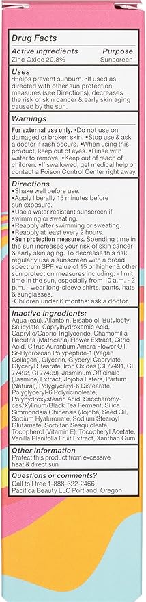 Pacifica Kind Tint SPF 30 Vegan Collagen Primer – Tinted Mineral Sunscreen & Makeup Primer, Broad Spectrum UVA/UVB Protection, Hydrates & Primes, Vegan