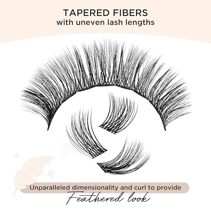 PopUp Lash Clusters, DIY Eyelash Extensions Mega Volume Individual Lashes Eyelash Clusters Extensions Wispy Lashes Cluster DIY at Home(703)