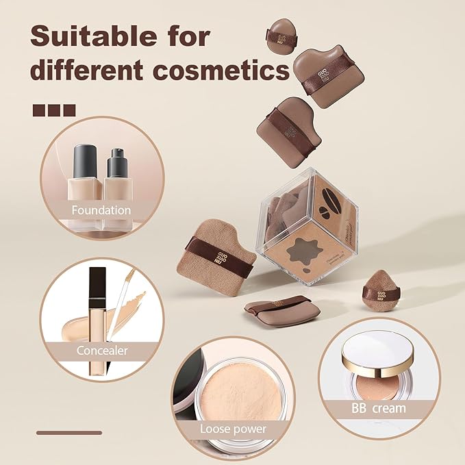 24pcs Powder Puffs Set With 4 Cases, Makeup Powder Puff, Velour Makeup Puff, Setting Powder Puff, Reusable & Washable, Ideal For Foundation, Powder Cream, Setting, Christmas Gifts For Women