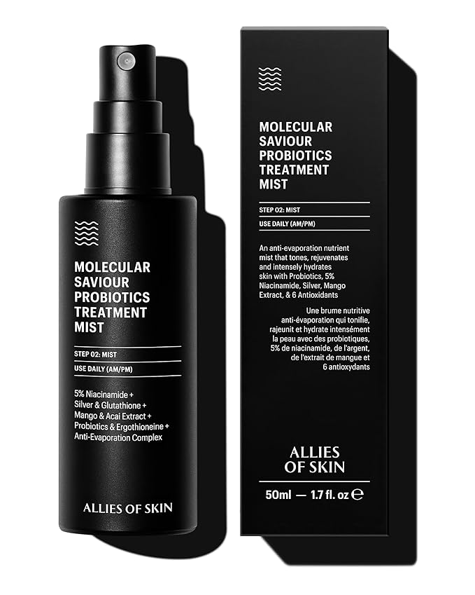 Allies of Skin Probiotic Face Mist | Toner Facial Mist to Minimize Pores | Probiotic Skincare for Moisture Retention | 5% Niacinamide for Glowy Skin | Travel Friendly (1.7 Fl Oz)