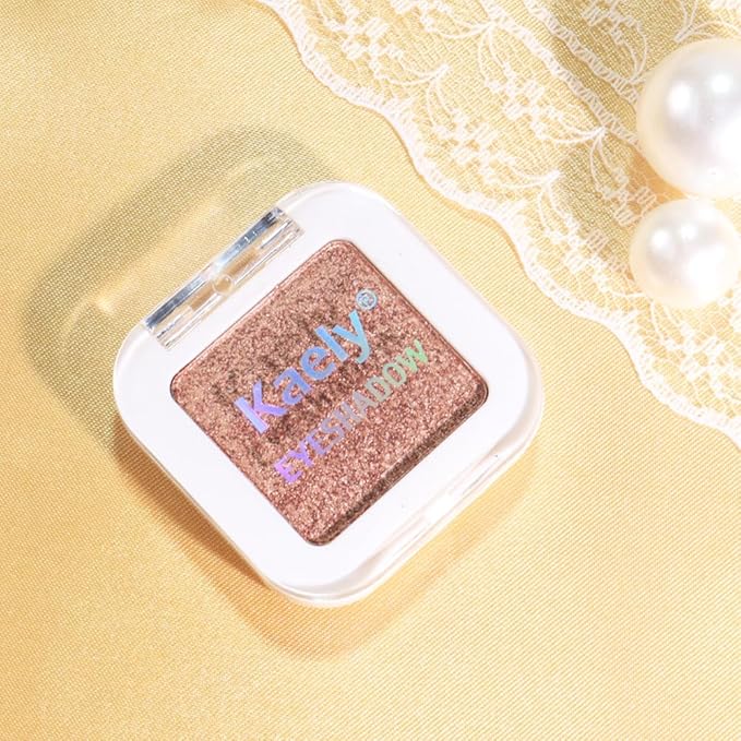 Glittler Singe Eye Shadow Palette Makeup, Amber Rush Brown Sparkle Monochrome Eyeshadow, Mini Singe Pressed Pigmented Waterproof Sombras Para Ojos, Vegan, Talc, Paraben & Cruelty Free, 21