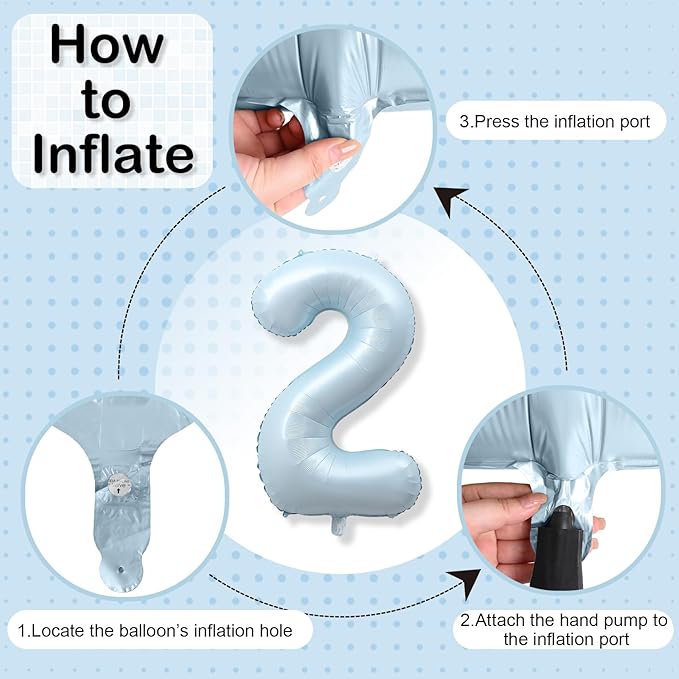 20th Birthday Balloons for Boy, 40 Inch Foil Self Inflating Light Baby Blue Number 20 Balloon, Pastel Sky Blue Large Helium Mylar 20 Balloon Number for Men Birthday Party Decor Anniversary Decorations