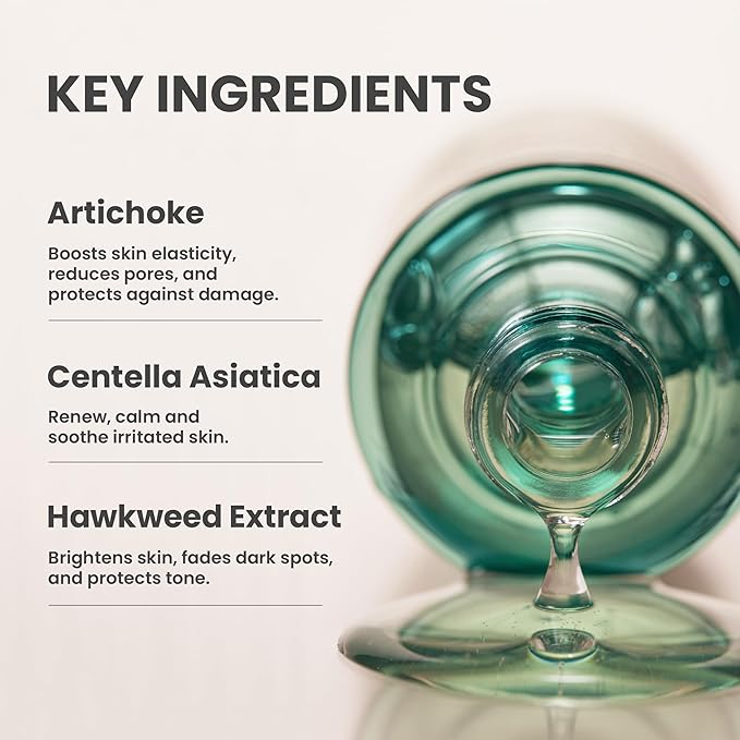 AXIS-Y Artichoke Intensive Skin Barrier Ampoule - Face Moisturizer Dark Spot Corrector Centella Ampoule - Vegan Korean Skin Care Facial Serum for All Skin Types - 1.01 fl. oz.