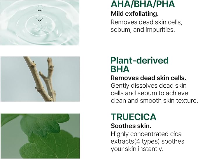 SOME BY MI AHA BHA PHA 30 Days Miracle Truecica Clear Pad – Pack of 2 – Korean Exfoliating Centella Face Toner Pads – Gently Clears Impurities, Refines Pores & Smooths Skin Texture – Korean Skin Care