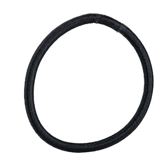 Amazon Basics Pony Tail Hair Ties - Black 4 MM Elastics for All Types, 32 Count