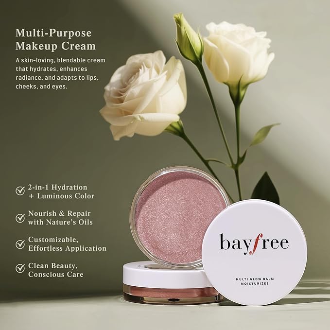 bayfree Multi Glow Balm, Cream Blush for Cheeks, Blush Balm Face Makeup, Radiant Finish, Hydrating, Creamy, Lightweight & Blendable Color, Face Makeup.63 Oz