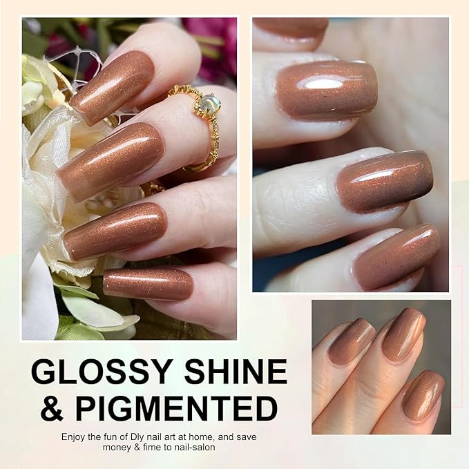 Major Dijit Quick Dry Nail Polish 12ml/0.41fl oz Ochre Regular Nail Lacquer Fast Drying & Long Lasting Nail Polish Nail Art Effect for Nail Salon