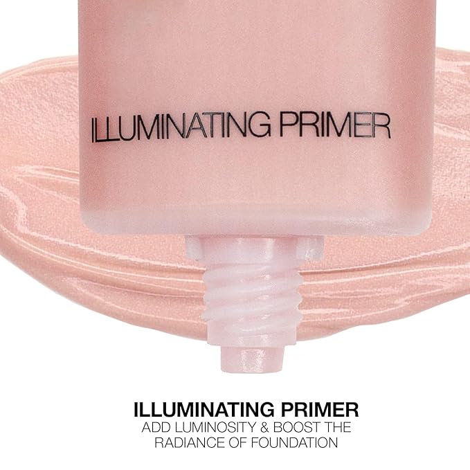 Palladio I'm Glowing Illuminating Primer, Pearly Pink Makeup Primer for Face, Contains Aloe Vera, Grape Seed Oil, Green Tea, Brightens Complexion, Combats Wrinkles, Fine Lines & Pores