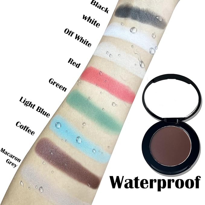 MEICOLY Brown Single Eyeshadow with Mirror,Matte Coffee Eye Shadow for Halloween Makeup,Pressed Powder Eyeshadow,Matte Shade Eyelid Color Eye Makeup for Women,High Pigment,Long Wear,Waterproof