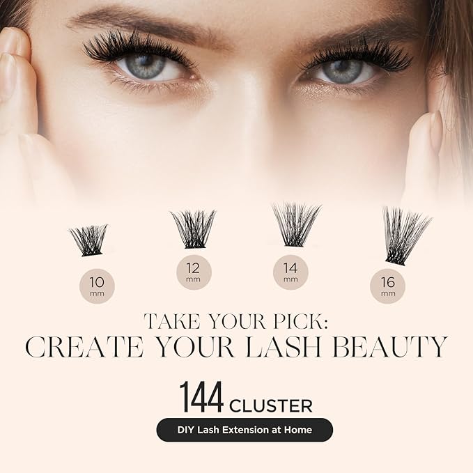 56D Cluster LashesThick Individual Eyelashes D Curl Wispy Lash Clusters Individual Russian Eyelash Extension Fake Eyelash Clusters DIY Flat Lash Extensions by PopUp
