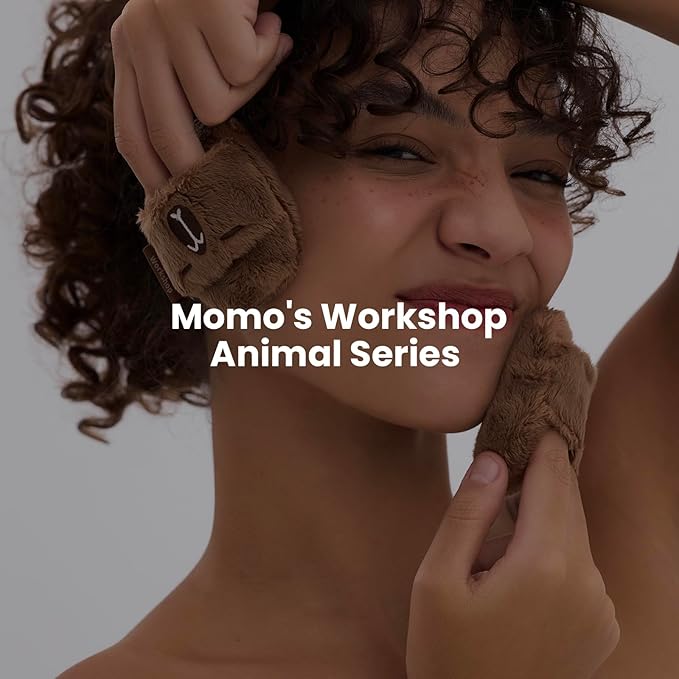 Momo's Workshop Fluffy Powder Puff,Soft Plush Setting Powder Puff, Large Velour Makeup Puff for Loose Or Pressed Powders,Round Cosmetic Puff, Beauty Makeup Tool,1pcs