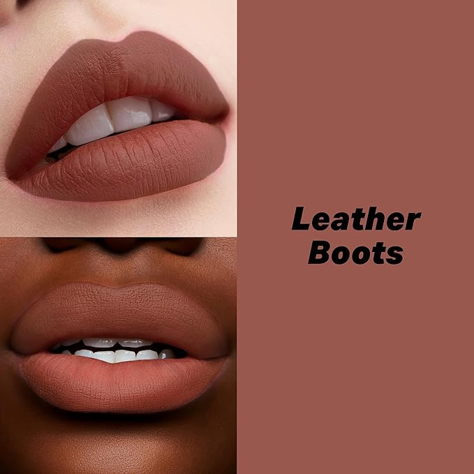 16-Hour Volumizing Matte Liquid Lipstick with Non-Drying, Waterproof Matte Liquid Lip Color: 127 Leather Boots, 0.14 Fl Oz