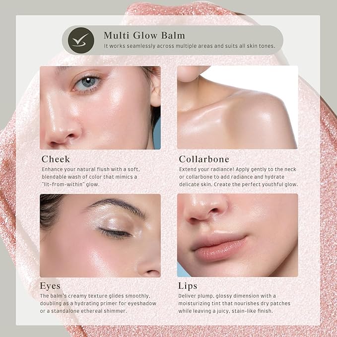 bayfree Multi Glow Balm, Cream Blush for Cheeks, Blush Balm Face Makeup, Radiant Finish, Hydrating, Creamy, Lightweight & Blendable Color, Face Makeup, 0.63 Oz