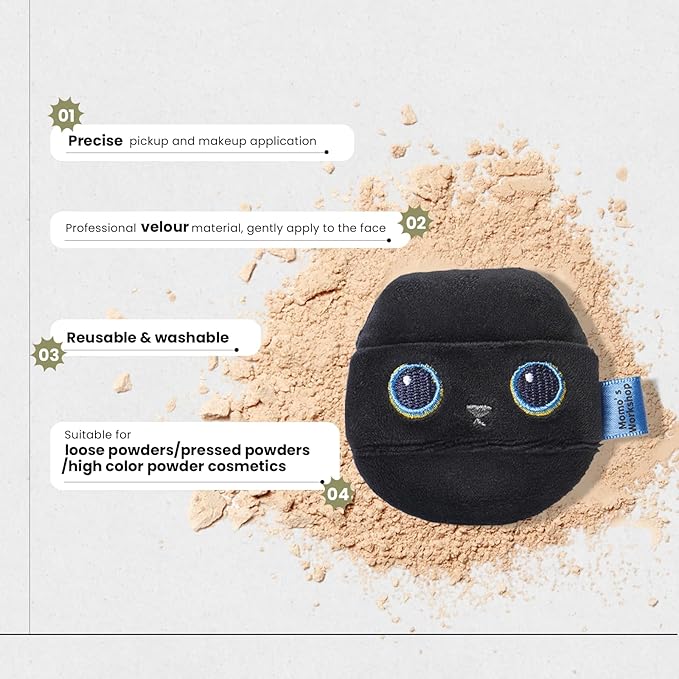 Face Fluffy Powder Puff,Soft Plush Setting Powder Puff, Large Velour Makeup Puff for Loose Or Pressed Powders,Round Cosmetic Puff, Beauty Makeup Tool,1pcs