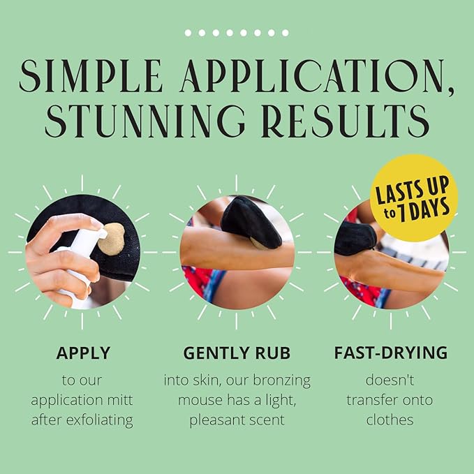 Skinerals Self Tanner Mousse, Organic Sunless Tanning Foam for Face & Body, Natural Looking, Streak-Free, Quick-Drying, Long-Lasting Fake Tan, 8 oz, Californium