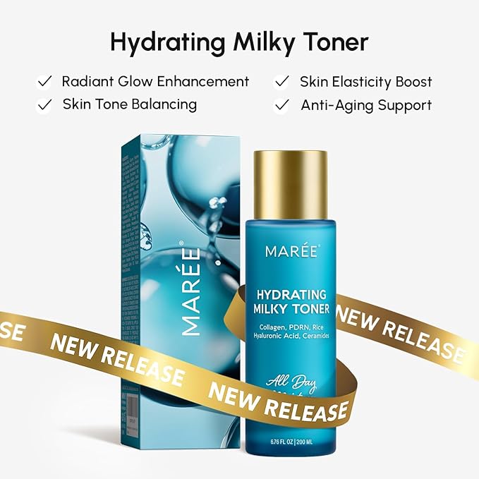 MAREE Glycolic Acid Toner 10% Facial Polish - Exfoliating Toner for Face - Glycolic Acid Toning Solution - Face, Scalp & Underarms Exfoliant Spray Alternative - Pure Acido Glicolico para Manchas