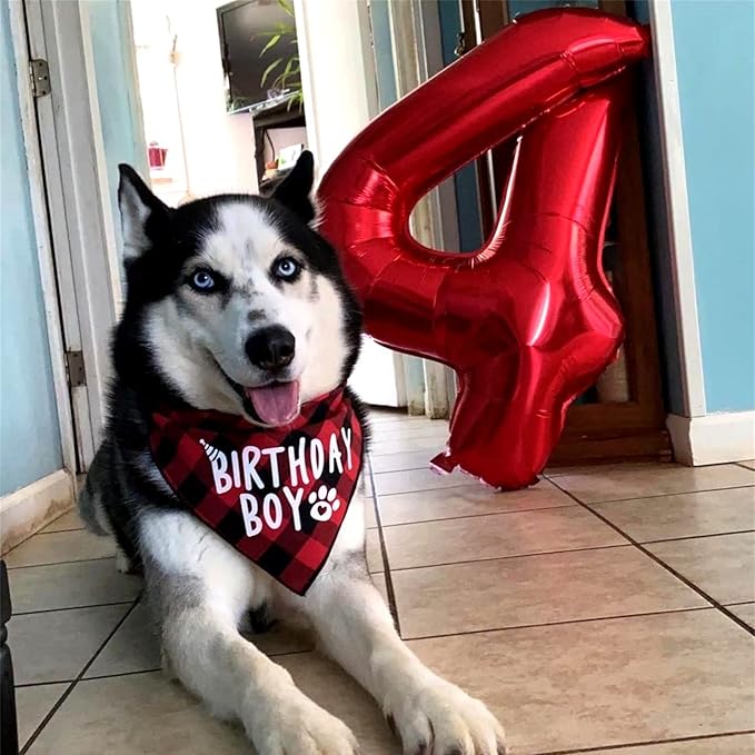 40 Inch Red Large Numbers Balloons 0-9, Self Inflating Foil Number 5 Helium Balloons for 5th Boys Girls, Big Digit 5 Balloons for Women Men Birthday Party Anniversary Graduation Supplies Decorations