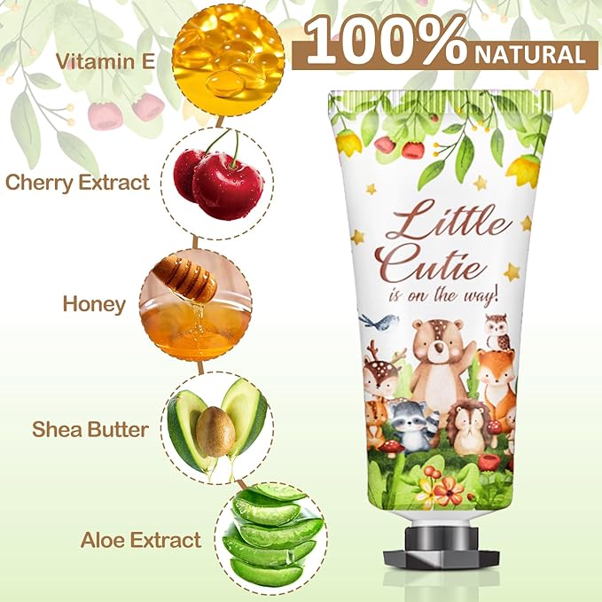 60 Sets Baby Hand Cream, Party Favors & Gifts for Guests, Bridal Shower, Travel Size Hand Lotion Bulk for Wedding, Thank You Gifts & Christmas Holiday Animals