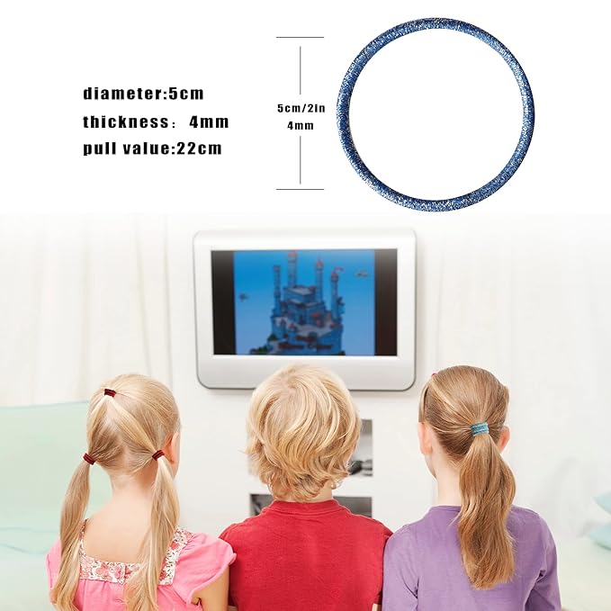 Assorted Twinkling Hair Ties for Women or Girls, 120 Pcs Hair Rubber Bands for Medium to Thick Hair, 4mm Ponytail Holders